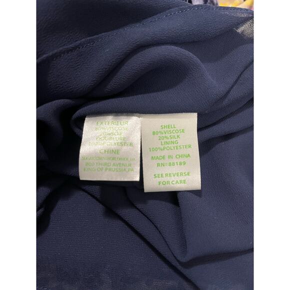 Lilly Pulitzer Dusk Velvet Sleeveless Top Blue / Purple Sz XXS #27934 Silk Blend - Picture 4 of 4